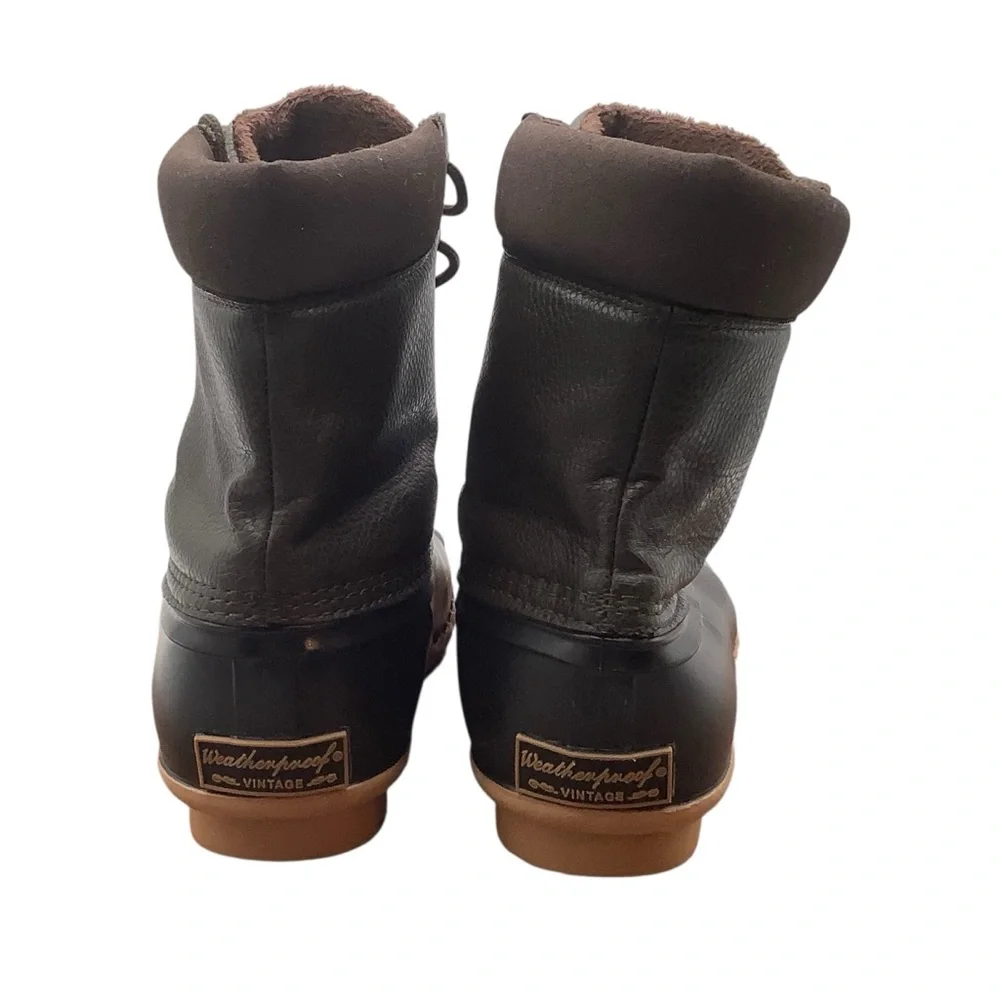 Weatherproof‎ vintage Black Lace-Up Duck Boots size 9